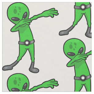 Tecido alienígena de dabbing halloween