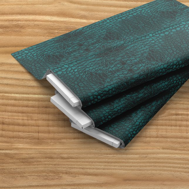 Tecido Alligator Teal Faux Leather (Criador carregado)