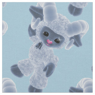 Tecido Alô Adorável Brinquedo Push Ram Country Blue