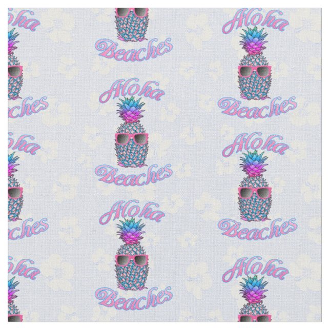 Tecido Aloha Beaches Abacaxi tropical (Detalhe)