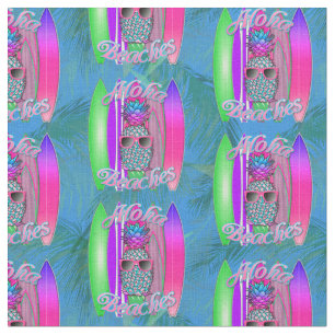 Tecido Aloha Beaches Surf Abacaxi