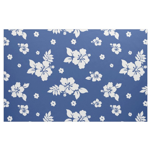 Tecido Aloha Blue Classic Hawaiian Padrão Invisível (Fat Quarter)