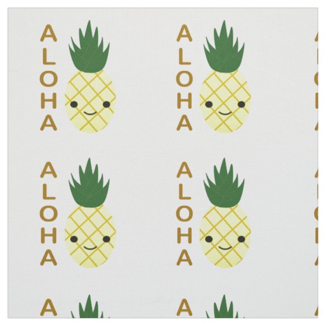Tecido Aloha Cute Kawaii Pineapple (Modelo)