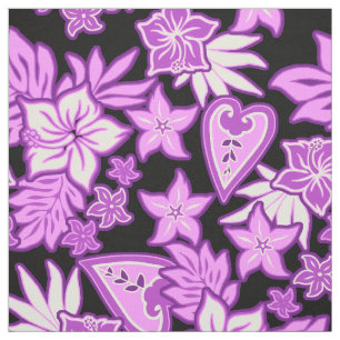 Tecido Aloha Heart Hawaiian Hibiscus Tropical
