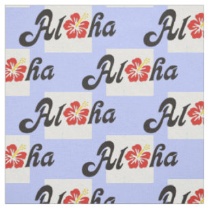 Tecido Aloha Hibiscus - design do Havaí plano + suas idei
