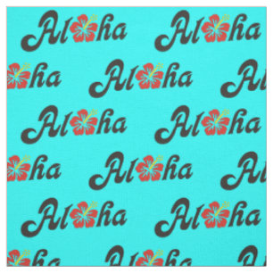 Tecido Aloha Hibiscus - design do Havaí plano + suas idei