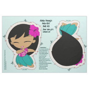 Tecido Aloha Honey Hula Girl Kit e Padrão