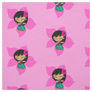 Tecido Aloha Honys Hawaiian Hula Girl Hibiscus