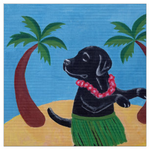 Tecido Aloha Labrador preto