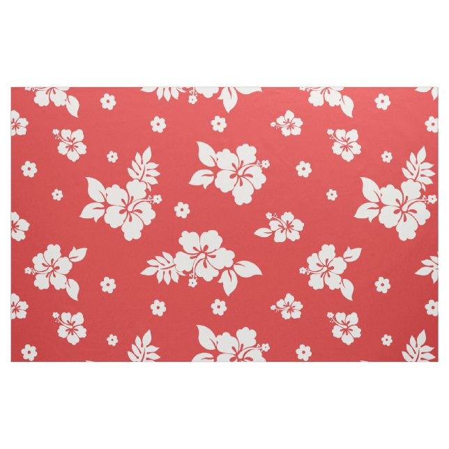 Tecido Aloha Red Classic Hawaiian Padrão Invisível (Fat Quarter)