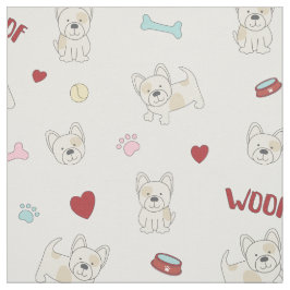 Tecido Alojamento de cães-touro franceses