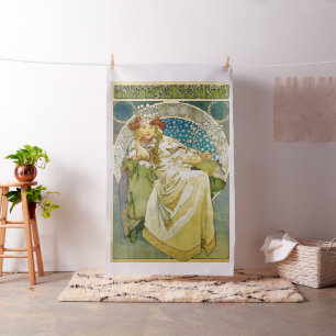 Tecido Alphonse Mucha Princess Hyacinth Art Nouveau
