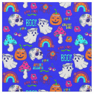 Tecido alucinante halloween assustador disco sinistro cog