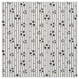 Tecido Alvejeiras de futebol em faixas brancas e pretas