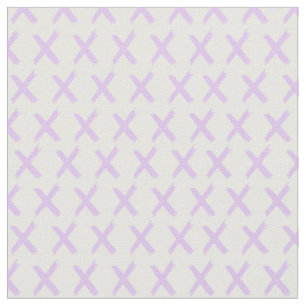 Tecido Amante de X - Púrpura Pastel em Branco