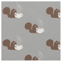 Tecido Amante do café do esquilo
