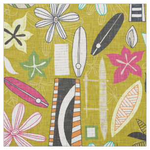 Tecido amarelo beachy