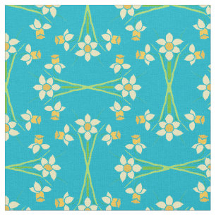 Tecido amarelo bonito dos Daffodils a personalizar