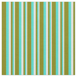 Tecido Amarelo claro, Turquesa e Linhas Verde Coloridas
