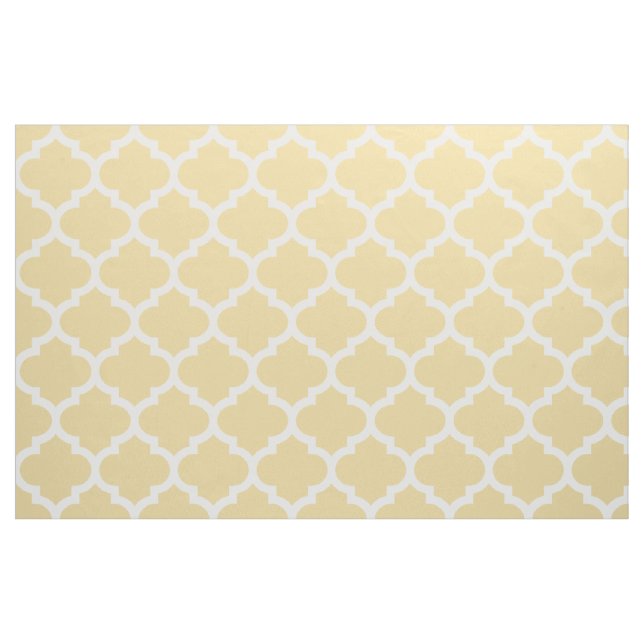 Tecido amarelo da treliça de Quatrefoil do (Fat Quarter)