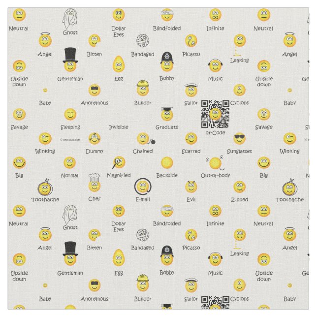 Tecido amarelo dos Emoticons (Detalhe)