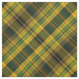 Tecido Amarelo, laranja e tartan verde da verificação