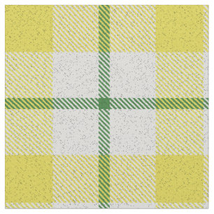 Tecido Amarelo verde e branco xadrez tartan rústico país