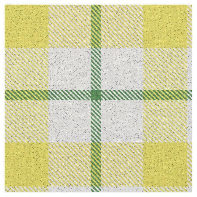 Tecido Amarelo verde e branco xadrez tartan rústico país (Detalhe)