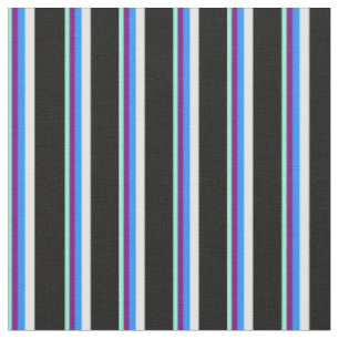 Tecido Amarino, Roxo, Azul, Creme de Casa Negra