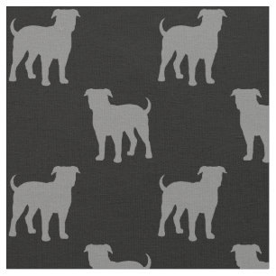 Tecido American Bulldog Silhouettes Padrões Cães Legal