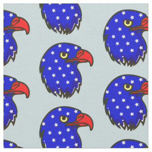 Tecido American Eagle USA Flag Red Blue White Stars