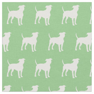 Tecido American Staffordshire Dog Silhouette Sage Green
