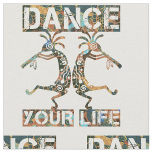 Tecido americanos nativos Kokopelli - Dance sua vida 1
