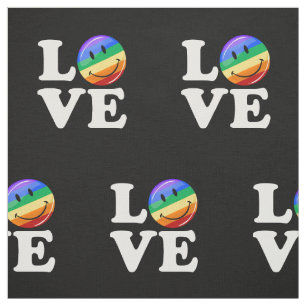 Tecido Amor com um gay feliz LGBT da bandeira do