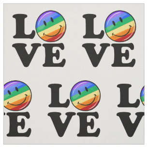 Tecido Amor com um gay feliz LGBT da bandeira do