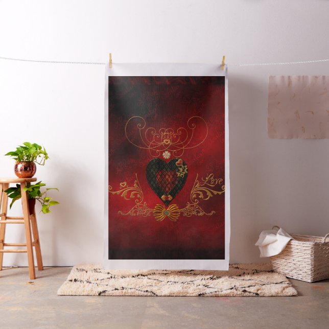 Tecido Amor, corações maravilhosos (In Situ)