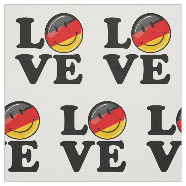 Tecido Amor Da Alemanha Sorrindo Bandeira (Modelo)