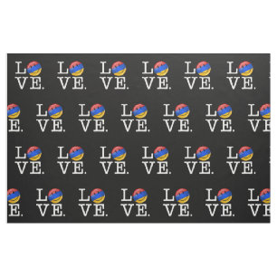Tecido Amor da bandeira de sorriso de Arménia