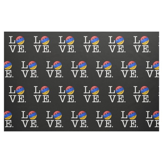Tecido Amor da bandeira de sorriso de Arménia (Fat Quarter)