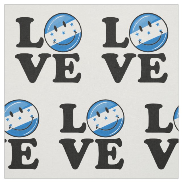 Tecido Amor da bandeira de sorriso de Honduras (Modelo)
