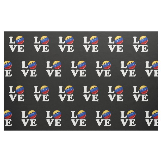 Tecido Amor da bandeira de sorriso de Venezuela (Fat Quarter)