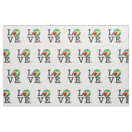 Tecido Amor da bandeira guianesa de sorriso de Guyana