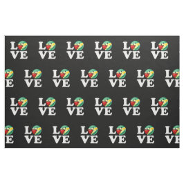 Tecido Amor da bandeira guianesa de sorriso de Guyana