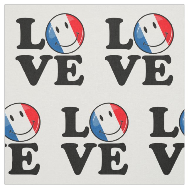 Tecido Amor Da França Sorrindo Bandeira (Modelo)