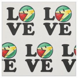 Tecido Amor Da Guiana Sorrindo Bandeira Da Guiana