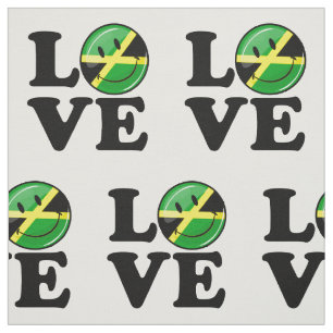 Tecido Amor da Jamaica Sorrindo bandeira