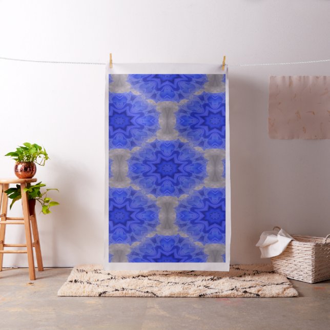 Tecido Amor de renda azul... (In Situ)