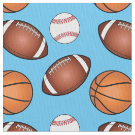 Tecido Amor do futebol, do basquetebol e do basebol