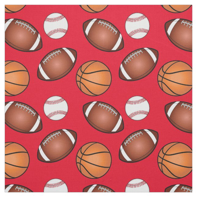 Tecido Amor do futebol, do basquetebol e do basebol (Modelo)