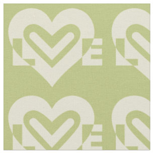 Tecido Amor em Sage Green